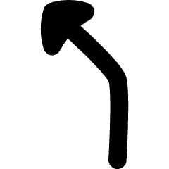 Navigation Arrow Turn Slight Left Icon from Flex Solid Set