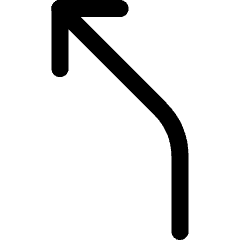 Navigation Arrow Turn Slight Left Icon from Core Line Set