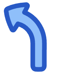 Navigation Arrow Turn Slight Left Icon from Plump Duo Set