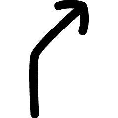 Navigation Arrow Turn Slight Right Icon from Flex Line Set