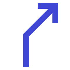 Navigation Arrow Turn Slight Right Icon from Sharp Duo Set