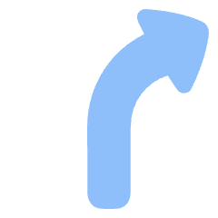 Navigation Arrow Turn Slight Right Icon from Plump Flat Set