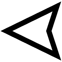 Navigation Arrow West Icon from Sharp Line Set