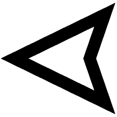 Navigation Arrow West Icon from Sharp Remix Set