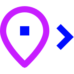 Next Location Icon from Sharp Neon Set