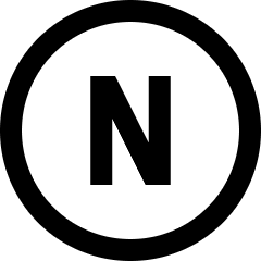 North Icon from Sharp Line Set