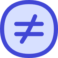 Not Equal Sign Circle Icon from Flex Duo Set