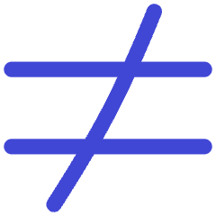 Not Equal Sign Icon from Flex Duo Set