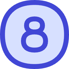 Number Eight Circle Icon from Flex Duo Set