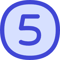 Number Five Circle Icon from Flex Duo Set