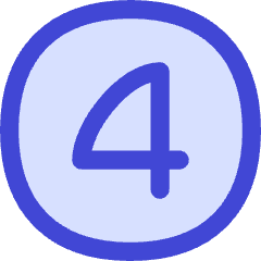 Number Four Circle Icon from Flex Duo Set
