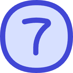 Number Seven Circle Icon from Flex Duo Set