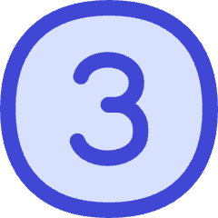 Number Three Circle Icon from Flex Duo Set