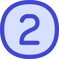 Number Two Circle Icon from Flex Duo Set