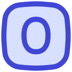 Number Zero Square Icon from Flex Duo Set