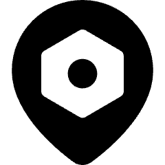 Pin Setting Bolt Nut Icon from Core Solid Set