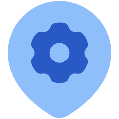 Pin Setting Gear Icon from Plump Flat Set