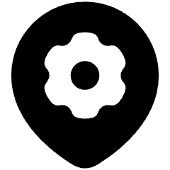 Pin Setting Gear Icon from Plump Solid Set