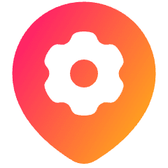 Pin Setting Gear Icon from Plump Gradient Set