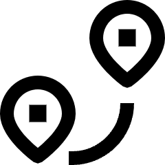 Pins Distance Icon from Sharp Line Set