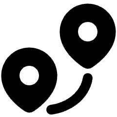 Pins Distance Icon from Plump Solid Set