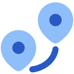 Pins Distance Icon from Plump Flat Set