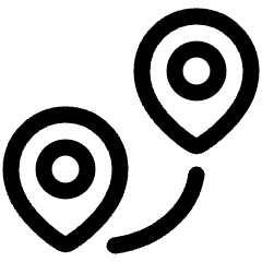 Pins Distance Icon from Plump Line Set