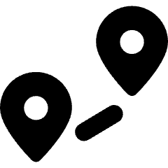 Pins Distance Icon from Core Solid Set