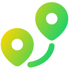 Pins Distance Icon from Plump Gradient Set