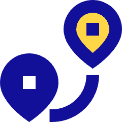 Pins Distance Icon from Sharp Pop Set