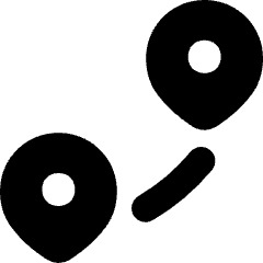 Pins Distance Icon from Flex Solid Set