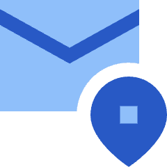 Postcode Pin Icon from Sharp Flat Set