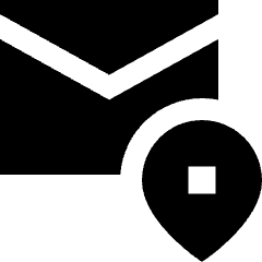 Postcode Pin Icon from Sharp Solid Set