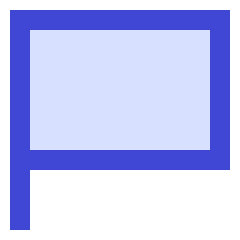 Rectangle Flag Icon from Sharp Duo Set