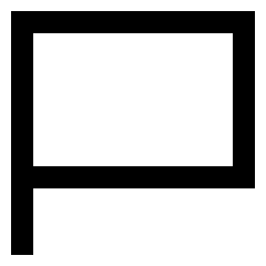 Rectangle Flag Icon from Sharp Line Set