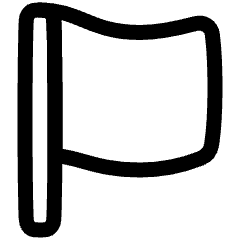 Rectangle Flag Icon from Plump Line Set