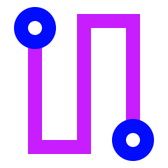 Route Icon from Sharp Neon Set