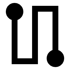 Route Icon from Sharp Solid Set