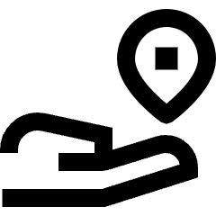 Share Location Icon from Sharp Line Set