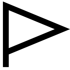 Triangle Flag Icon from Sharp Line Set