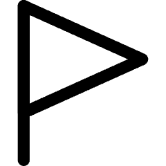 Triangle Flag Icon from Core Line Set