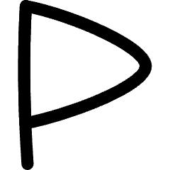 Triangle Flag Icon from Flex Line Set