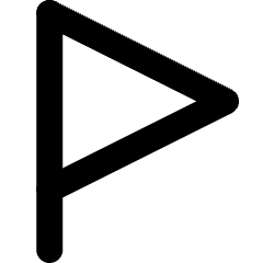 Triangle Flag Icon from Micro Line Set