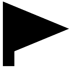 Triangle Flag Icon from Sharp Solid Set