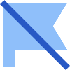 Unflag Icon from Sharp Flat Set