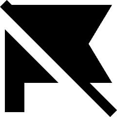 Unflag Icon from Sharp Solid Set