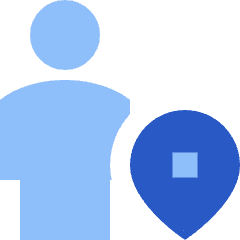 User Pin Icon from Sharp Flat Set