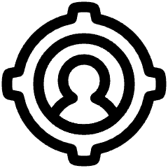 User Target Icon from Plump Line Set