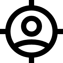 User Target Icon from Sharp Line Set