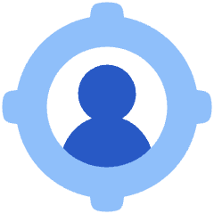User Target Icon from Plump Flat Set